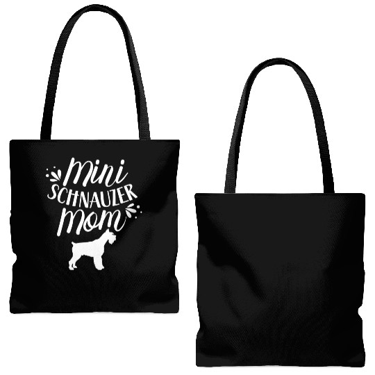 Mini Schnauzer Mom Girl Dog Schnauzers Pet Tote Bags (AOP)