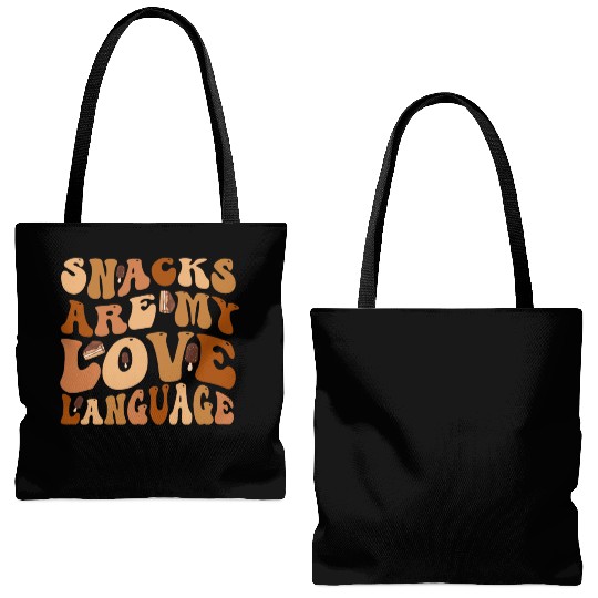 Snacks Are My Love Language Tote Bags (AOP)
