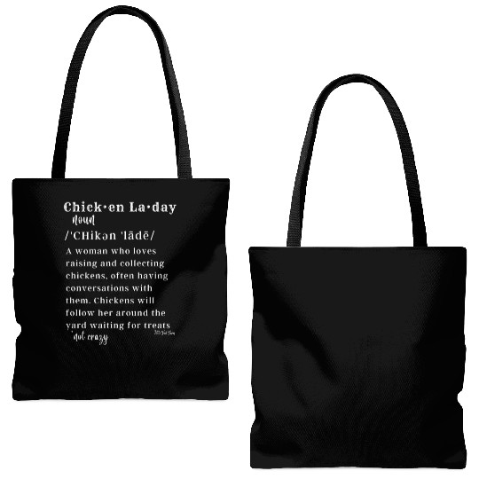 Farmer definition- Chicken Lady Tote Bags (AOP)
