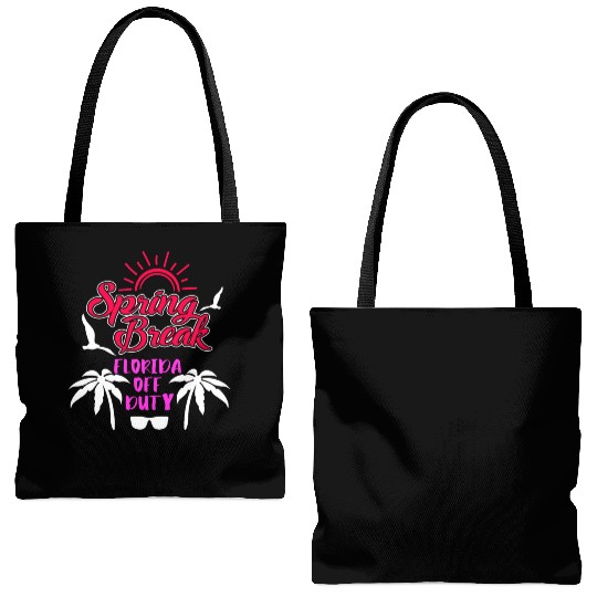 Spring Break Florida off duty holiday Spring Break Tote Bags (AOP)