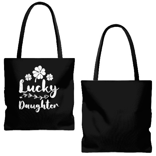 Lucky Daughter St. Patrick's Day Ireland Daughter Tote Bags (AOP)