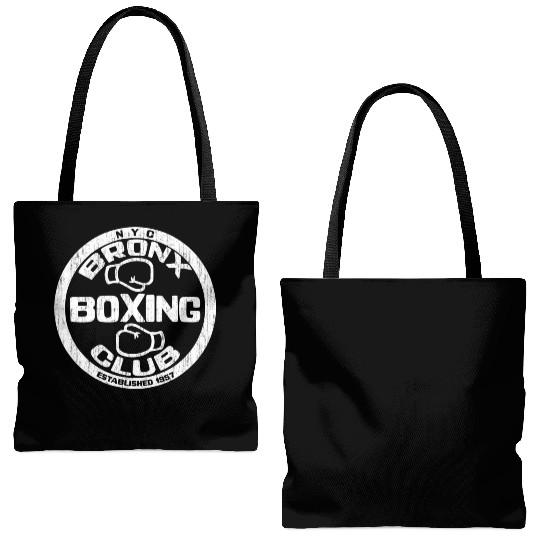 Bronx Boxing Club Squared Circle Distressed Tote Bags (AOP)