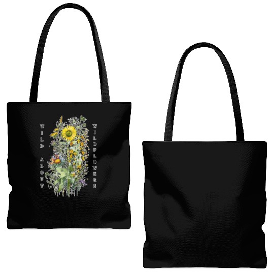 Wild about Wildflowers - A Wildflower Garden Desig Tote Bags (AOP)