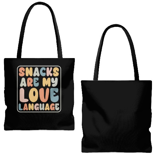 Snacks Are My Love Language Tote Bags (AOP)