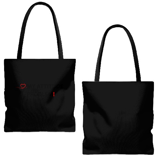 I Love My Attitude Problem Tote Bags (AOP)