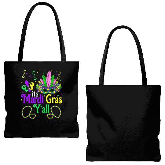 Its Mardi Gras Yall Tote Bags (AOP) Mardi Gras Party Mask