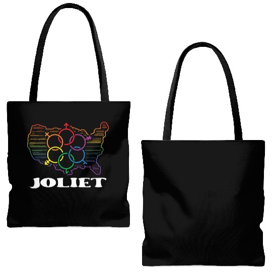 Joliet Pride Month Pride Flag LGBT Community LGBTQ Tote Bags (AOP)