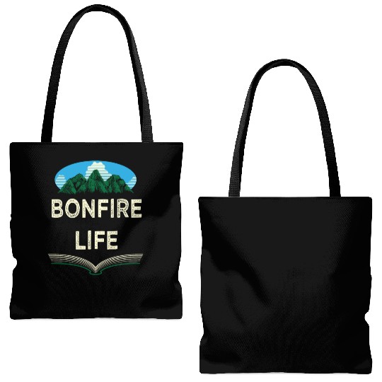 Bonfire Life Camping Wildlife Camper Outdoor Natur Tote Bags (AOP)