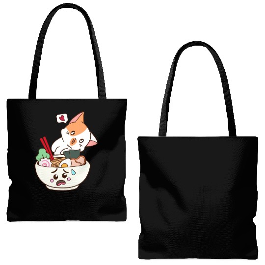 The Cat Love Ramen Tote Bags (AOP)