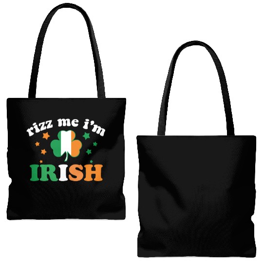 Rizz me im irish st patrick's day 2023 funny meme Tote Bags (AOP)