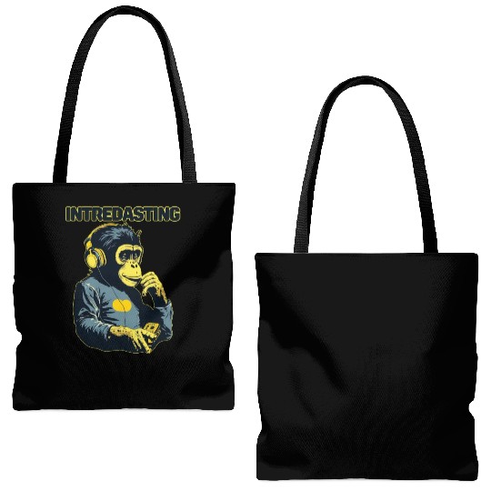 Intredasting Beats - Interesting Monkey Ape Tote Bags (AOP)
