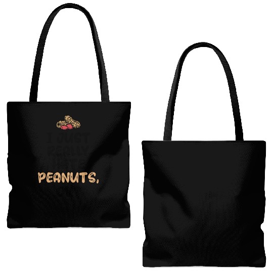 I Just Really Hate Peanuts Peanut Allergic Tote Bags (AOP)