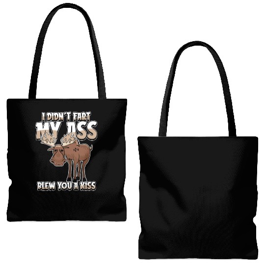 Moose Elk Funny Tote Bags (AOP)