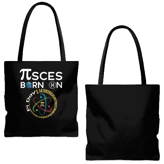 Pi Day Birthday Baby Born on Pi Day Pisces Tote Bags (AOP)