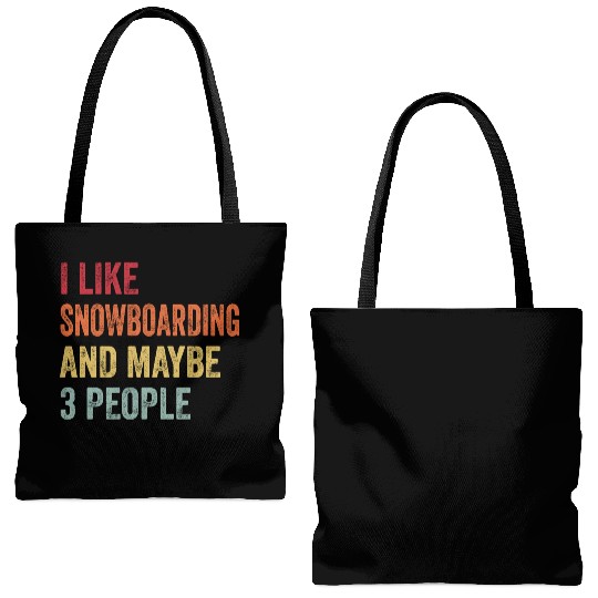 I Like Snowboarding Maybe Snowboarding Lovers Tote Bags (AOP)