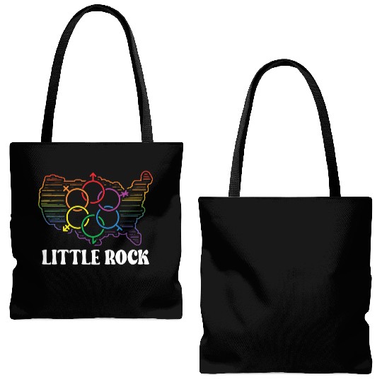 Little Rock Pride Month Pride Flag LGBT Community Tote Bags (AOP)