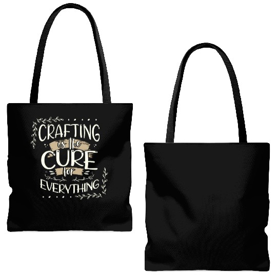 Crafter Gift Cats are the Cure for Everything Tote Bags (AOP)
