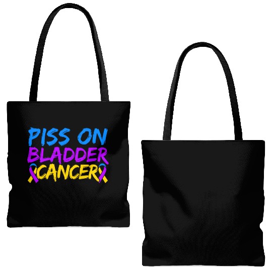 Piss On Bladder Cancer Awareness Month Tote Bags (AOP)