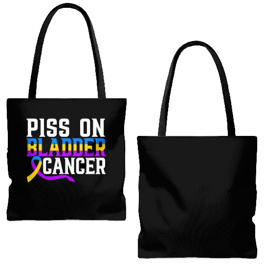 Piss On Bladder Cancer Awareness Month Tote Bags (AOP)