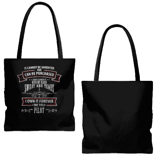 Airplane Aviator Glider Pilots Tote Bags (AOP)