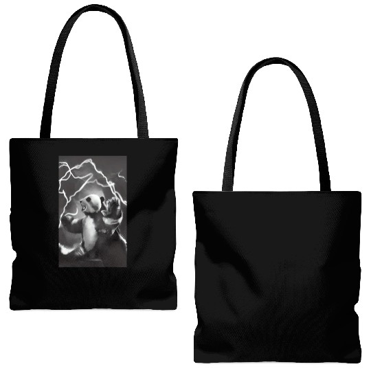 Lightning Bolt Panda Tote Bags (AOP)