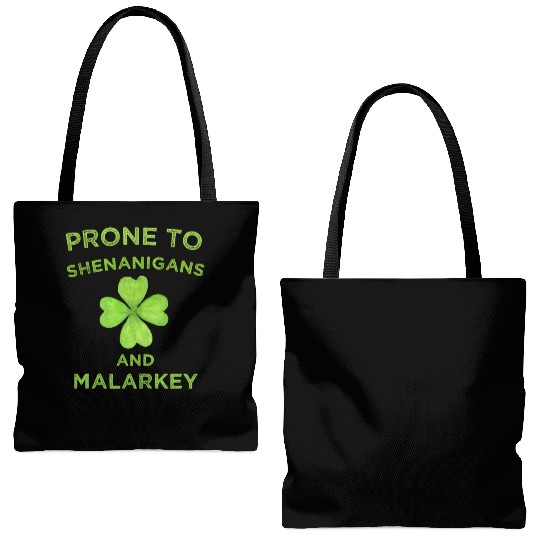 prone to shenanigans and malarkey funny Tote Bags (AOP)