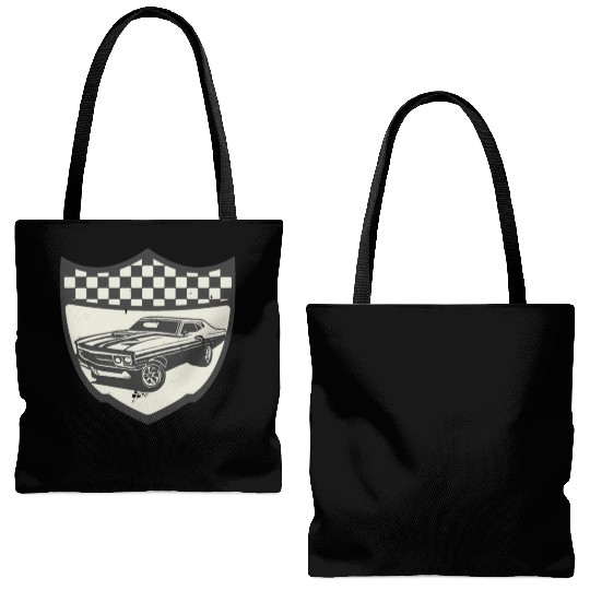 Racing Car Muscle Car Logo Motorsports Tote Bags (AOP)