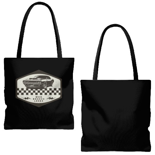 Who Brakes Loses Muscle Car Lover Racing Tote Bags (AOP)