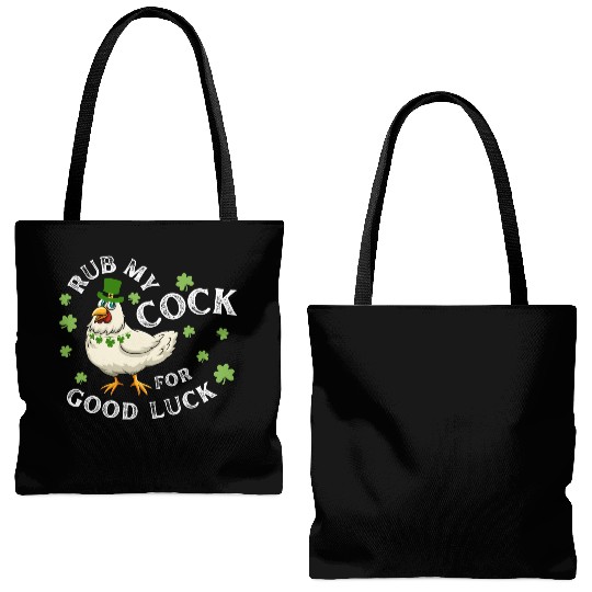 Rub My Cock For Good Luck St Patrick's Day Tote Bags (AOP)