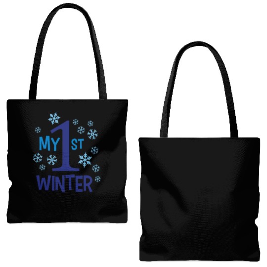My 1st WINTER Snowflakes Tote Bags (AOP)