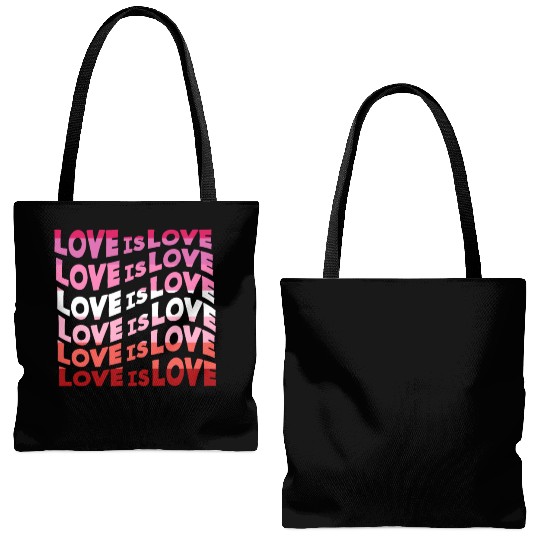 Love Is Love Lesbian Tote Bags (AOP)