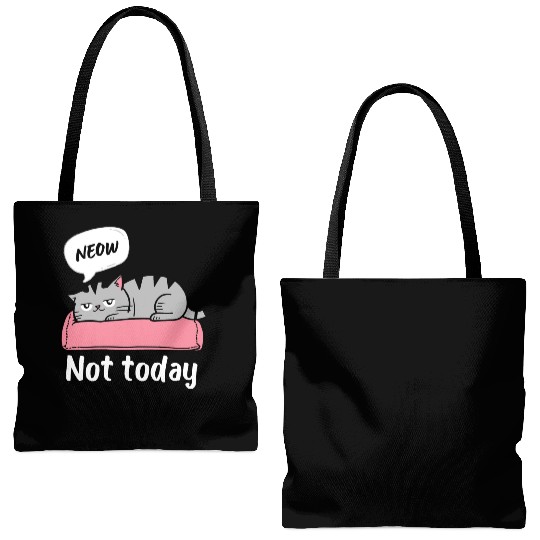 Funny Lazy Bored Cat | For Cat Mom Cat lovers Tote Bags (AOP)