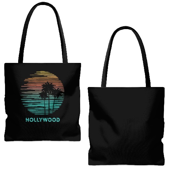 Hollywood California Cool Souvenir Vacation Tote Bags (AOP)