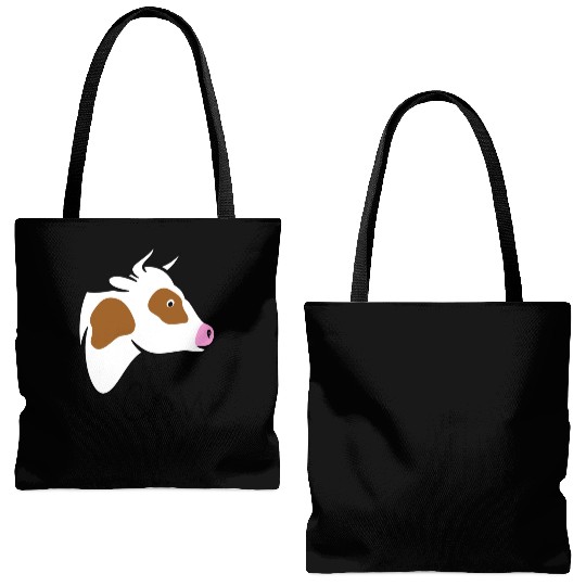 Cow farm animal design Tote Bags (AOP)