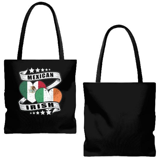 Half Irish Half Mexican Tote Bags (AOP) for kids