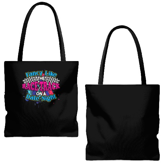 Fancy Like The Race Track On A Date Night Vintage Tote Bags (AOP)