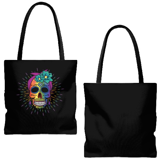 El Dia De Los Muertos LGBTQ LGBT Pride Month Tote Bags (AOP)