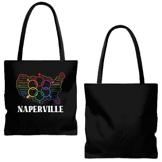 Naperville Pride Month Pride Flag LGBT Community L Tote Bags (AOP)