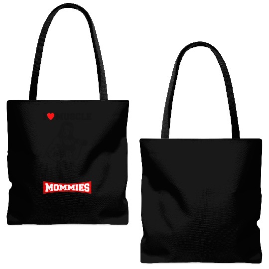 I LOVE MUSCLE MOMMIES Tote Bags (AOP)