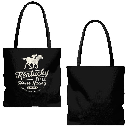 Funny Derby Day Kentucky style horse racing T Shi Tote Bags (AOP)