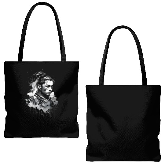 Scary Eyes Samurai Design Tote Bags (AOP)