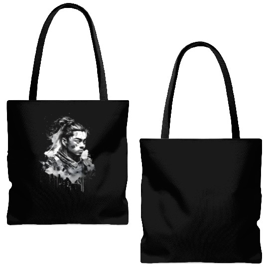 Scary Eyes Samurai Design Tote Bags (AOP)