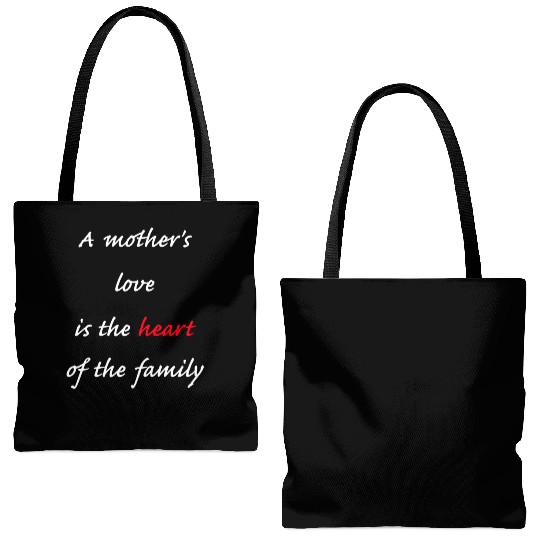 A mother's love is the heart of the family Tote Bags (AOP)