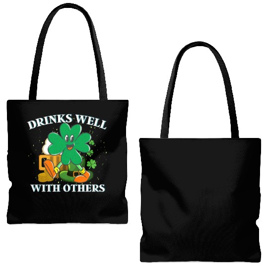 Drinks Well With Others St. Patrick's DayT-Tote Bags (AOP)