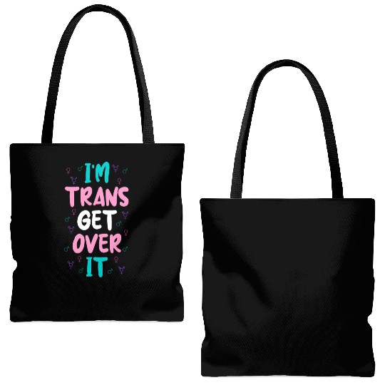 Im Trans Get Over It Tote Bags (AOP)