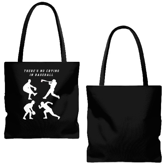 There's No Crying In Baseball Tote Bags (AOP)