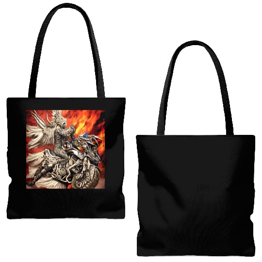 Devil Hellfire Riding Motorcycle Tote Bags (AOP)