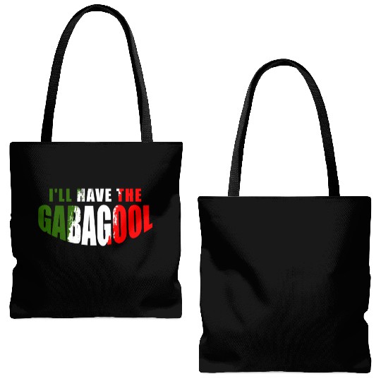 I'll Have The Gabagool Italian Pride Italy Flag Tote Bags (AOP)