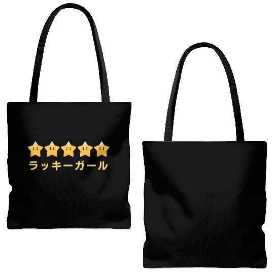Lucky Girl Energy - Japanese Video Game Stars Tote Bags (AOP)