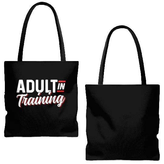 Adult In Training Adulthood Adulting Birthday Tote Bags (AOP)